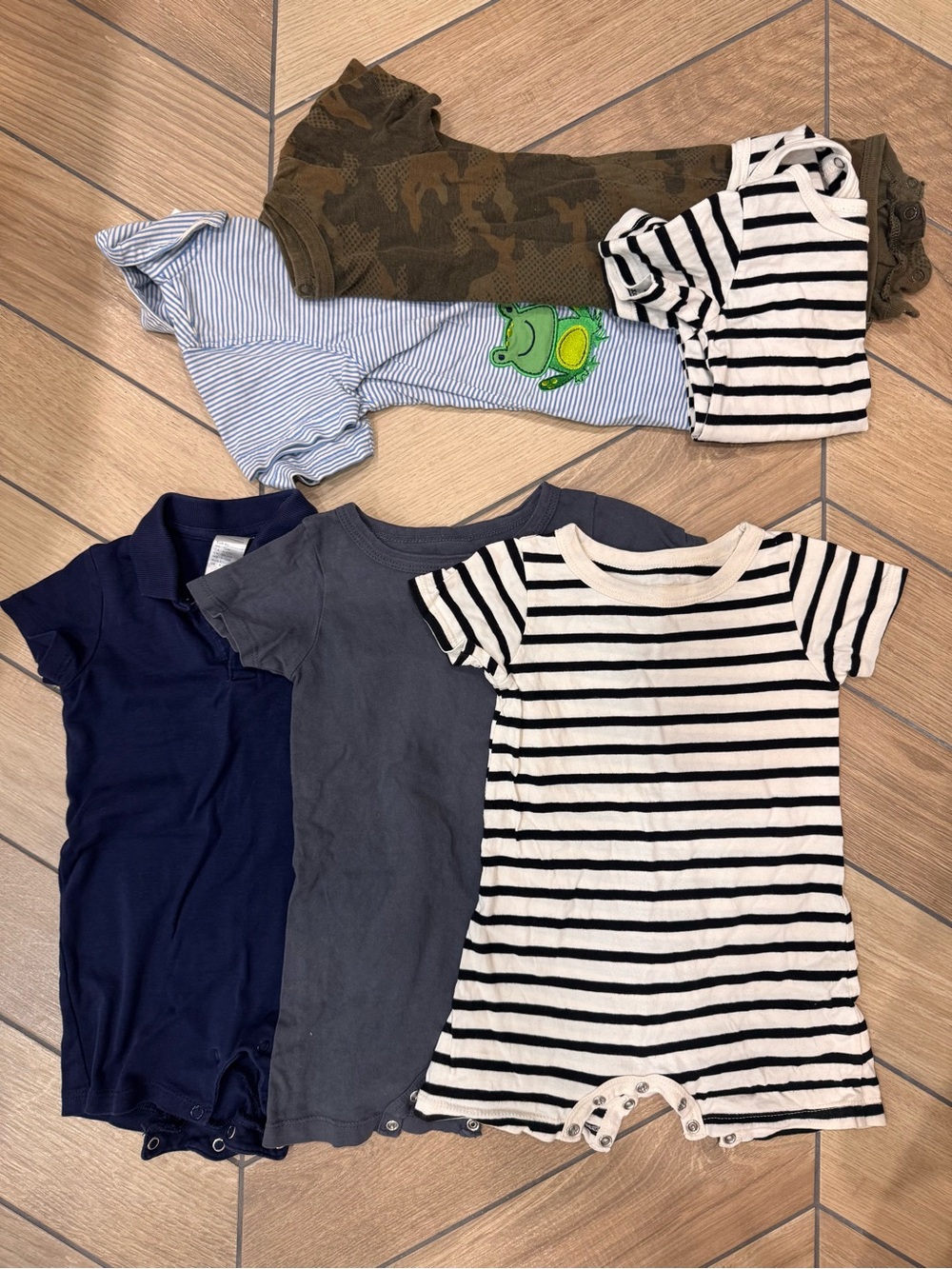 12-18 mo Mini Mioche Romper Trio plus freebies